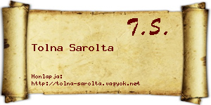 Tolna Sarolta névjegykártya